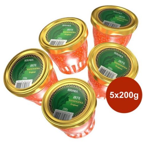 Pink Salmon Caviar Set -Kamchatka Original-  5 x 200g